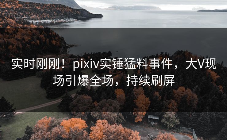 实时刚刚！pixiv实锤猛料事件，大V现场引爆全场，持续刷屏