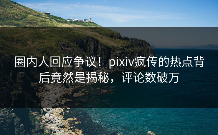 圈内人回应争议！pixiv疯传的热点背后竟然是揭秘，评论数破万