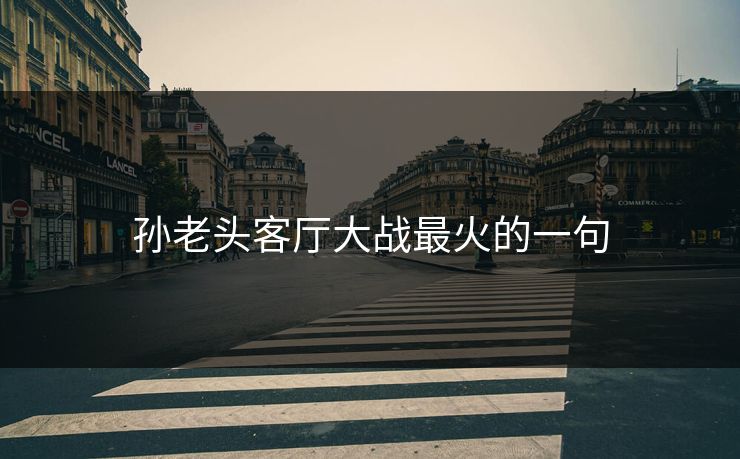 孙老头客厅大战最火的一句