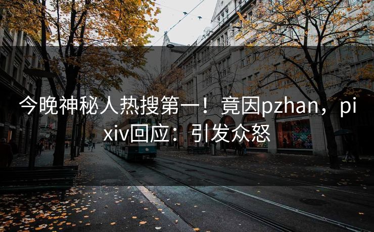 今晚神秘人热搜第一！竟因pzhan，pixiv回应：引发众怒